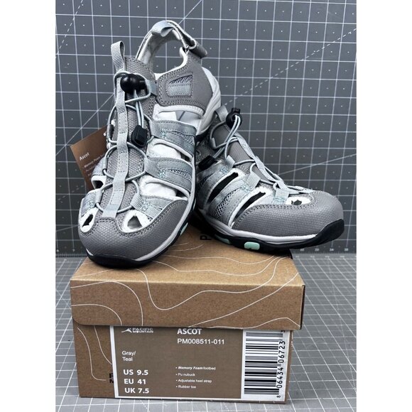 Pacific Mountain Shoes - Pacific Mountain Ascot Sandal Women's 9.5 US Gray/Teal Water Fishing Outdoors ~~